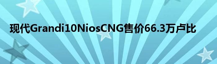 现代Grandi10NiosCNG售价66.3万卢比(图1)