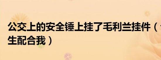 公交上的安全锤上挂了毛利兰挂件（公交上女生配合我）