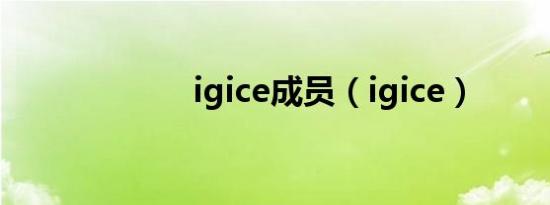 igice成员（igice）