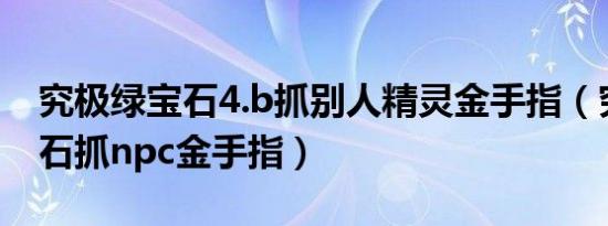 究极绿宝石4.b抓别人精灵金手指（究极绿宝石抓npc金手指）