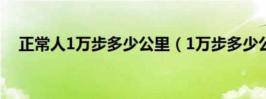 正常人1万步多少公里（1万步多少公里）