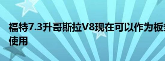 福特7.3升哥斯拉V8现在可以作为板条箱引擎使用