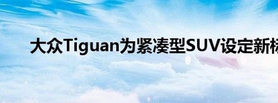 大众Tiguan为紧凑型SUV设定新标准