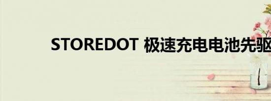 STOREDOT 极速充电电池先驱