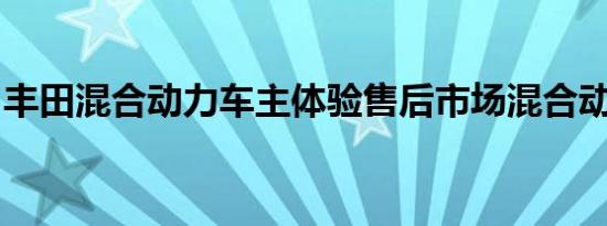 丰田混合动力车主体验售后市场混合动力电池