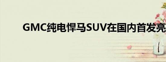 GMC纯电悍马SUV在国内首发亮相