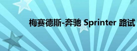 梅赛德斯-奔驰 Sprinter 路试