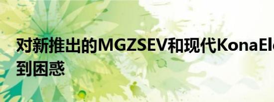 对新推出的MGZSEV和现代KonaElectric感到困惑