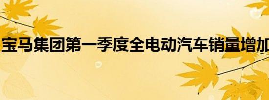 宝马集团第一季度全电动汽车销量增加一倍多