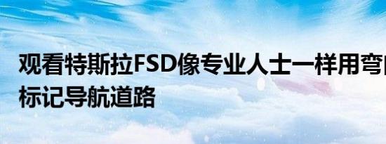 观看特斯拉FSD像专业人士一样用弯曲的车道标记导航道路