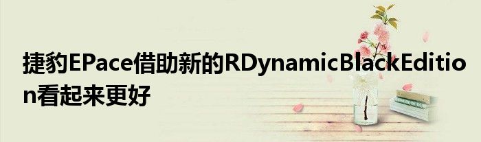 捷豹EPace借助新的RDynamicBlackEdition看起来更好(图1)