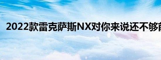 2022款雷克萨斯NX对你来说还不够前卫吗