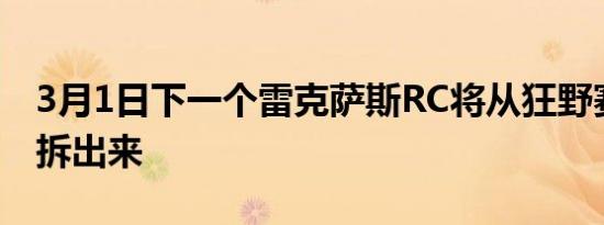 3月1日下一个雷克萨斯RC将从狂野赛车手分拆出来