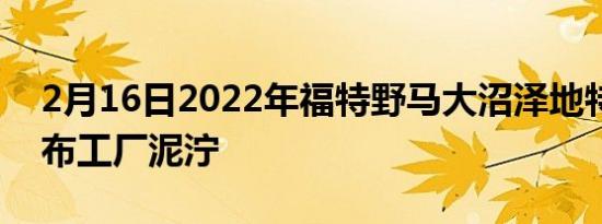 2月16日2022年福特野马大沼泽地特别版宣布工厂泥泞