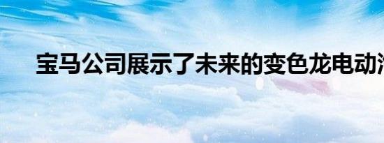 宝马公司展示了未来的变色龙电动汽车