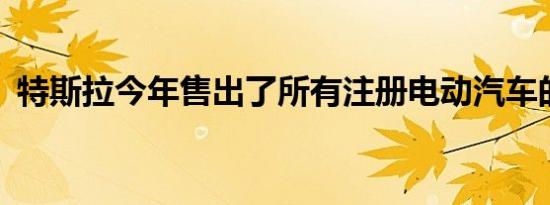 特斯拉今年售出了所有注册电动汽车的66%