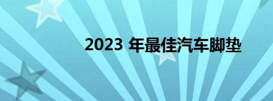 2023 年最佳汽车脚垫