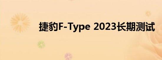 捷豹F-Type 2023长期测试