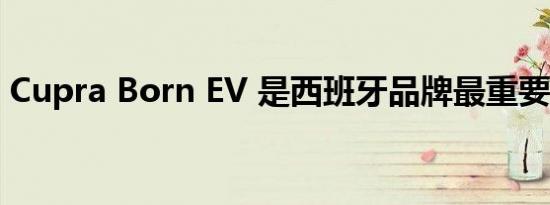 Cupra Born EV 是西班牙品牌最重要的车型