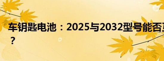 车钥匙电池：2025与2032型号能否互换使用？