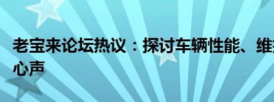 老宝来论坛热议：探讨车辆性能、维护与车主心声