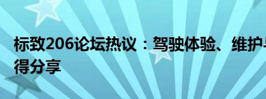 标致206论坛热议：驾驶体验、维护与改装心得分享