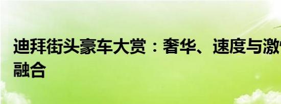 迪拜街头豪车大赏：奢华、速度与激情的完美融合