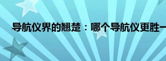 导航仪界的翘楚：哪个导航仪更胜一筹？