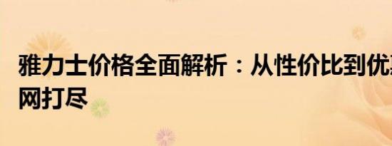 雅力士价格全面解析：从性价比到优惠信息一网打尽