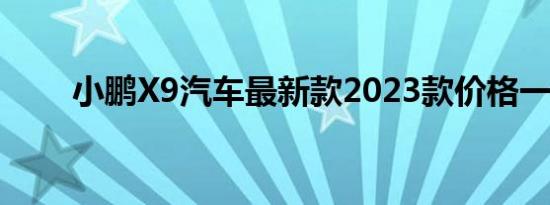 小鹏X9汽车最新款2023款价格一览