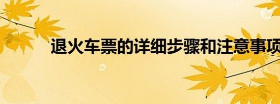 退火车票的详细步骤和注意事项