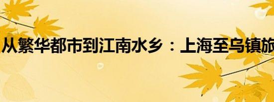 从繁华都市到江南水乡：上海至乌镇旅行攻略