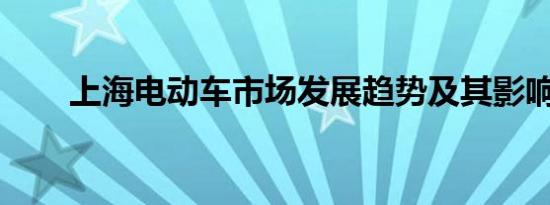 上海电动车市场发展趋势及其影响力